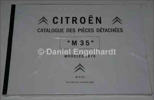 Spare parts catalogue n. 575 Citroen M35 (reprint), 180 pages