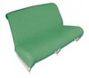 Seat cover kit bank front and rear Ami 6 saloon, green
