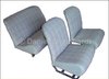 Satz Sitzbezüge / Sitzbezuggarnitur 2CV6, 'Ecossais', grau-blau, letzte Version, symetrisch