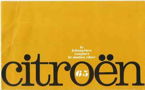 Original Faltblatt 'citroën 65'