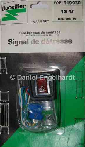 Hazard warning system 12 volts Citroen 2CV, Ami 6/8, ID, DS, HY