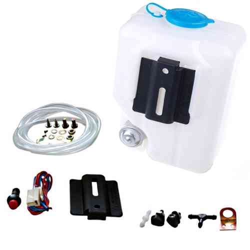 Wind screen washer system universal, 12 volts. Complete kit. 2CV, Ami, GS, DS, HY