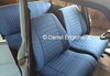 Kit of seat covers Ami 8 / Super estate, blue fabric, symetric separated front seats and rear bank