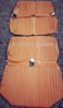 Seat cover kit bank front and rear Ami 6 saloon, skai light brown