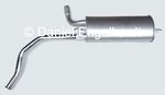 Silencer / muffler exhaust Citroen GS and GSA Pallas (chromed pipe II, diagonal)