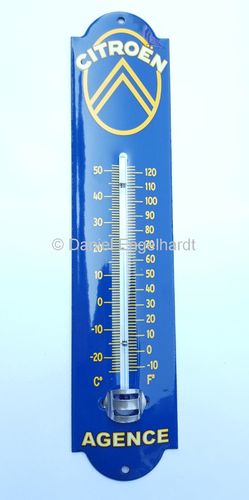 CITROEN AGENCE enamel thermometer 2.5" x 11.75"